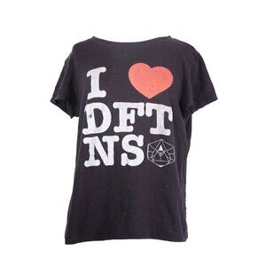 Next Level Women's Medium Black Deftones Graphic T-Shirt Short Sleeve Crew Neck